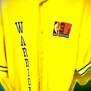 1980/1981 Mitchell & Ness Golden State Warriors Yellow Warm-Up/Shooting Shirt!